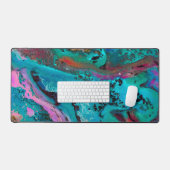 Peinture turquoise en noir rose Abstrait (Clavier et souris)