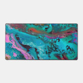 Peinture turquoise en noir rose Abstrait (Recto)