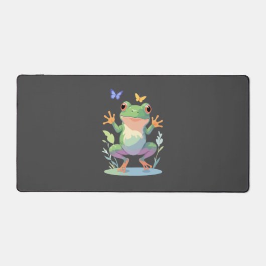 Peinture vectorielle de grenouille adorable jeu an (Recto)