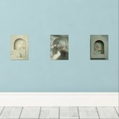 Peinture verte et dorée minimaliste murale (Parquet)