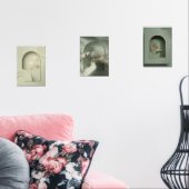 Peinture verte et dorée minimaliste murale (Salon)