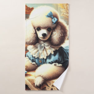 Peinture vintage de caniche