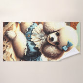 Peinture vintage de caniche (Serviette de bain)