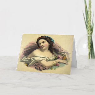 Peinture vintage de Mère Terre - Carte de voeux