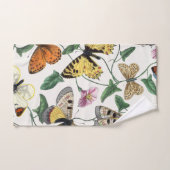 Peinture vintage de papillon et de papillon (Serviette à main)