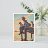 Peinture vintage par carte postale (Debout devant)