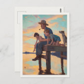 Peinture vintage par carte postale (Devant / Derrière)