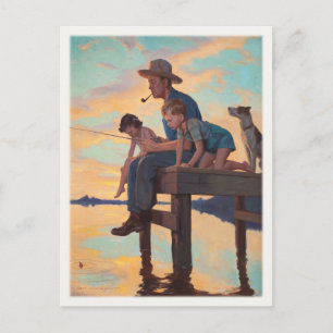 Peinture vintage par carte postale