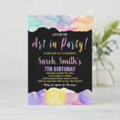 Peinture violet noir Invitations Anniversaire (Debout devant)