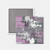 Peinture violette Art moderne Illustration Magnet (Recto/Verso)