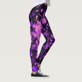 Peinture violette sur Leggings noirs (Droite)