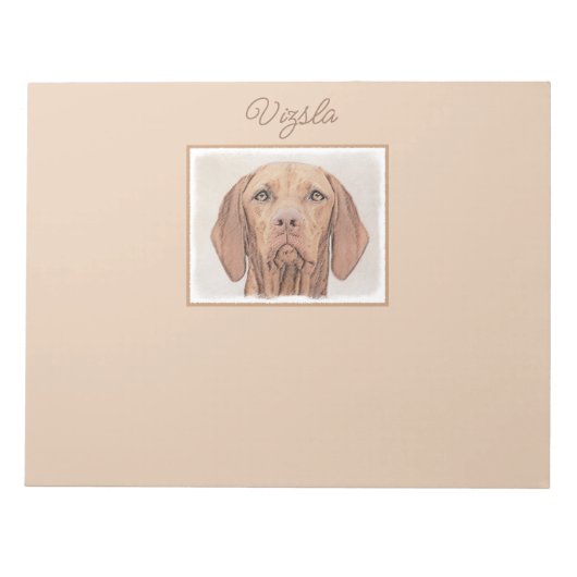 Peinture Vizsla - Magnifique Bloc-notes d'art orig (Devant)