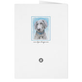 Peinture Weimaraner - Joli art original chien (Dos)