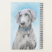 Peinture Weimaraner - Joli art original chien (Dos)