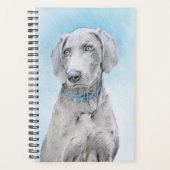 Peinture Weimaraner - Joli art original chien (Devant)