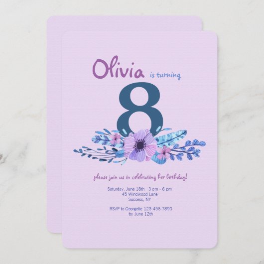 Peintures dans Invitation rose (Devant / Derrière)