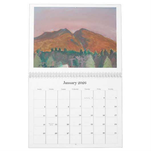 Peintures de Mt.Diablo par le calendrier de Stan (Jan 2026)