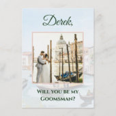 Peintures de Venice Groomsman Proposition Carte ph (Devant)