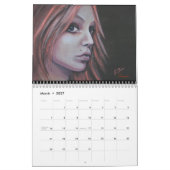 Peintures originales de calendrier de beaux-arts (Mar 2027)