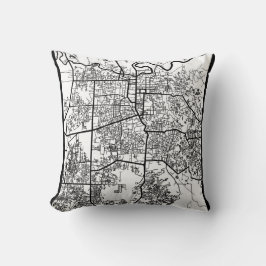 Pekanbaru Indonesia City Map Kussen