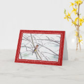 Pekannontwerp Winter Kerstmis Kaart (Gele Bloem)