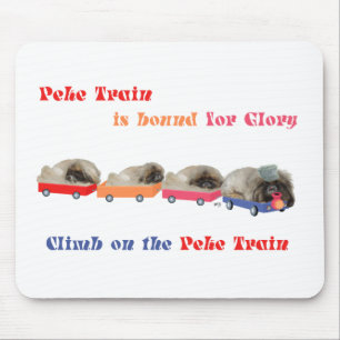 Peke Trein - Bestemd voor Roem Muismat