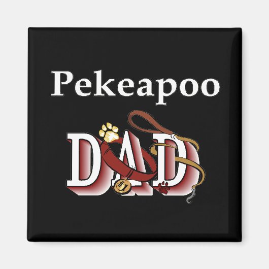 pekeapoo dad Magnet Magneet (Voorkant)