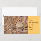 Pekelkleurige Pestvogel in de herfst Feestdagenkaart (Voorkant / Achterkant)