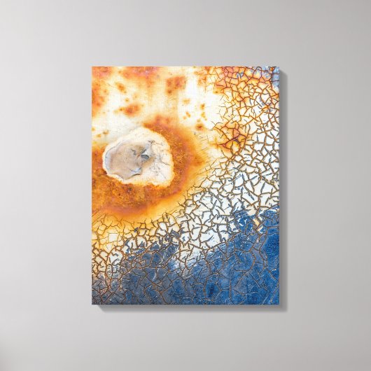 Pekelverf en roestvrij Abstract Canvas Afdruk (Voorkant)