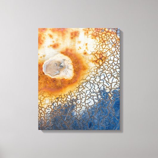 Pekelverf en roestvrij Abstract Canvas Afdruk (Voorkant)