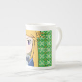 Pékin Manga Girl Fine Porcelain Mug (Devant droit)