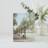 Pékin palais d'été lac et arbres carte postale (Debout devant)