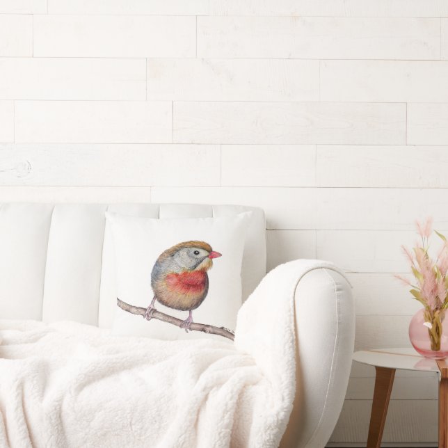 Pekin Robin Bird (Leiothrix lutea) Kussen (Bank)