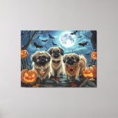 Pekinees Halloween Spooky Canvas Afdruk (Voorkant)