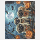 Pekinees Halloween Spooky Fleece Deken (Voorkant)
