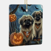 Pekinees Halloween Spooky Keramisch Ornament (Rechts)