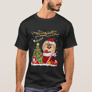 Pekinees Hond Kerstboom Lichten Hond Eigenaar Xmas T-shirt