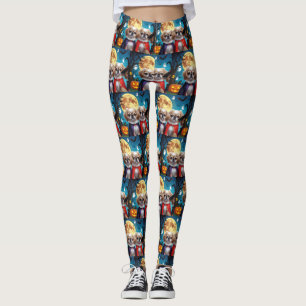 Pekinees Honden Pompoen Halloween Grappig Leggings