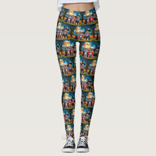 Pekinees Honden Pompoen Halloween Grappig Leggings