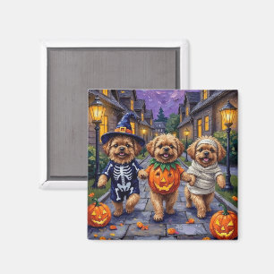 Pekinees Honden Trick-or-Treating Halloween Kostuu Magneet