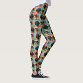 Pekinees met hart Rozen Valentijnsdag Leggings (Rechts)