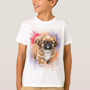 Pekinees Puppy beroemd gemaakt door Natasha Us T-shirt