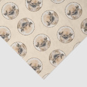 Pekinees schilderij Fawn Schattigee originele Pet Tissuepapier (Detail)