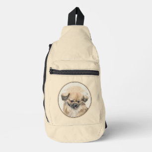 Pekinees Schilderij Reeëachtig Mops Originele Huis Sling Bag