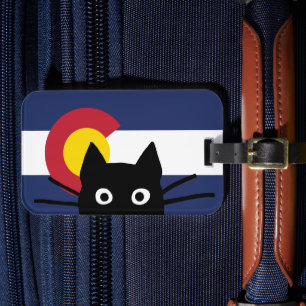 Peking Black Cat Colorado vlag Bagagelabel