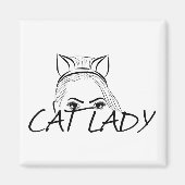 Peking Cat Lady Magneet (Voorkant)