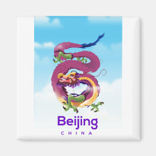 Peking China Draak reisposter Magneet