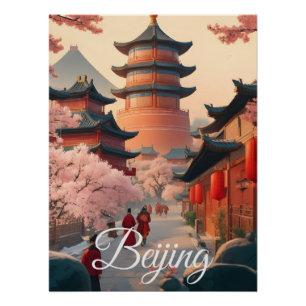 Peking China Reisposter Perfect Poster