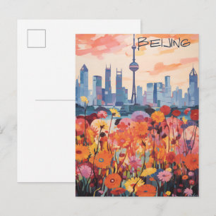 Peking China Reisstad Esthetisch Briefkaart