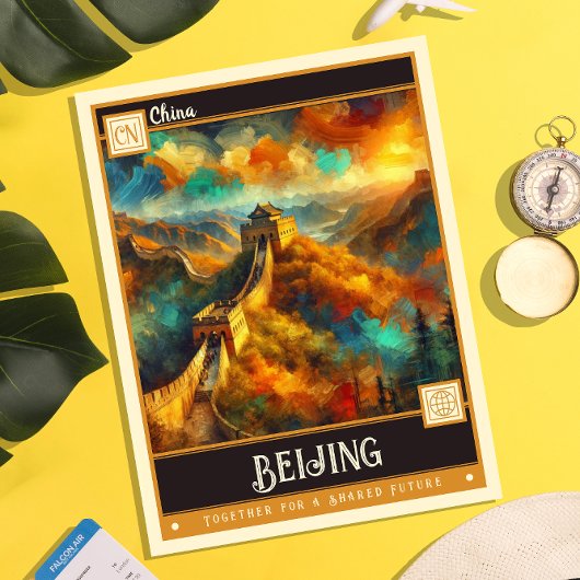 Peking, China | schilderij Briefkaart